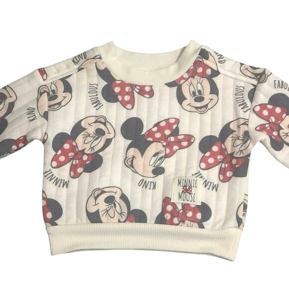 Disney 2 piece set in cream with Minnie Mouse - sweatshirt and sweatpants. - Picture 2 of 5